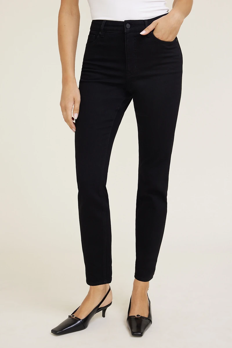 Jean skinny extensible à taille haute Goldie
