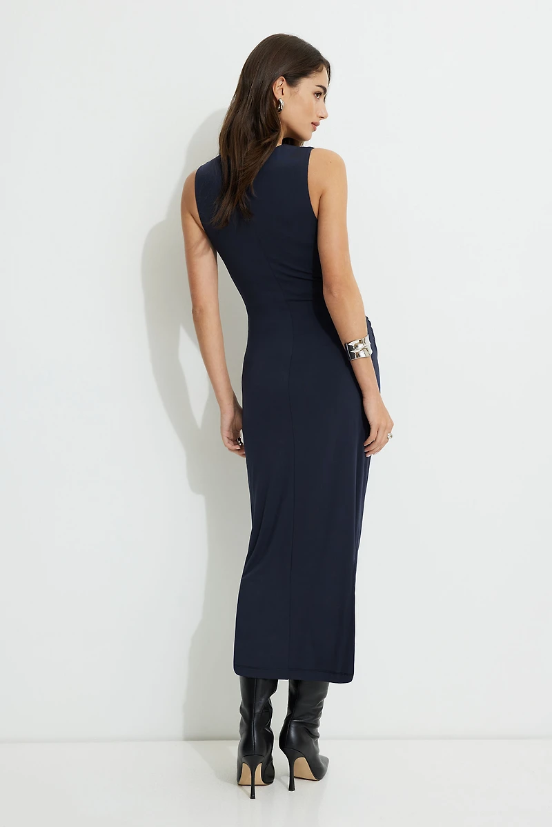 Robe maxi drapée sculptée