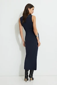 Robe maxi drapée sculptée