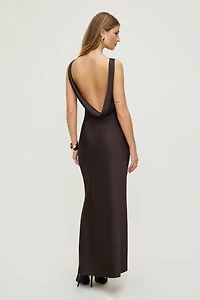 Nora Satin Maxi Slip Dress