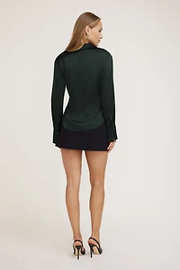 Eva Cinched Satin Shirt