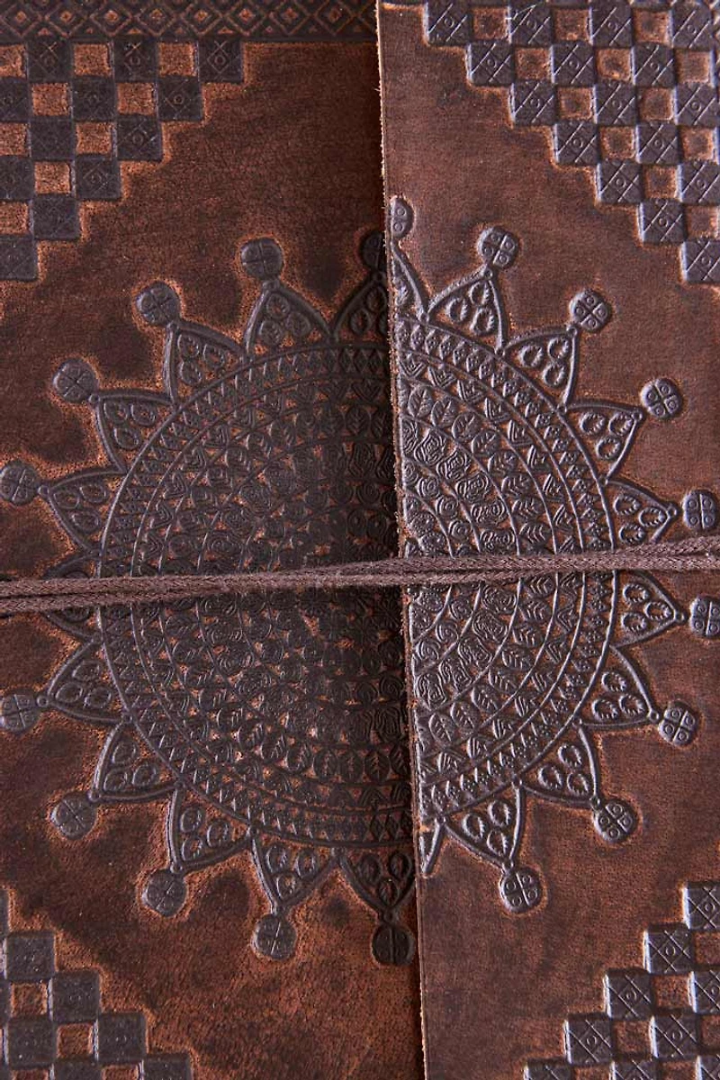 Dark Leather Journal with Flap