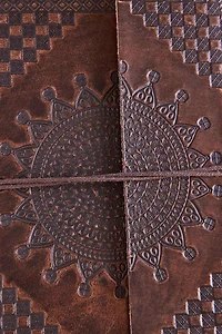 Dark Leather Journal with Flap