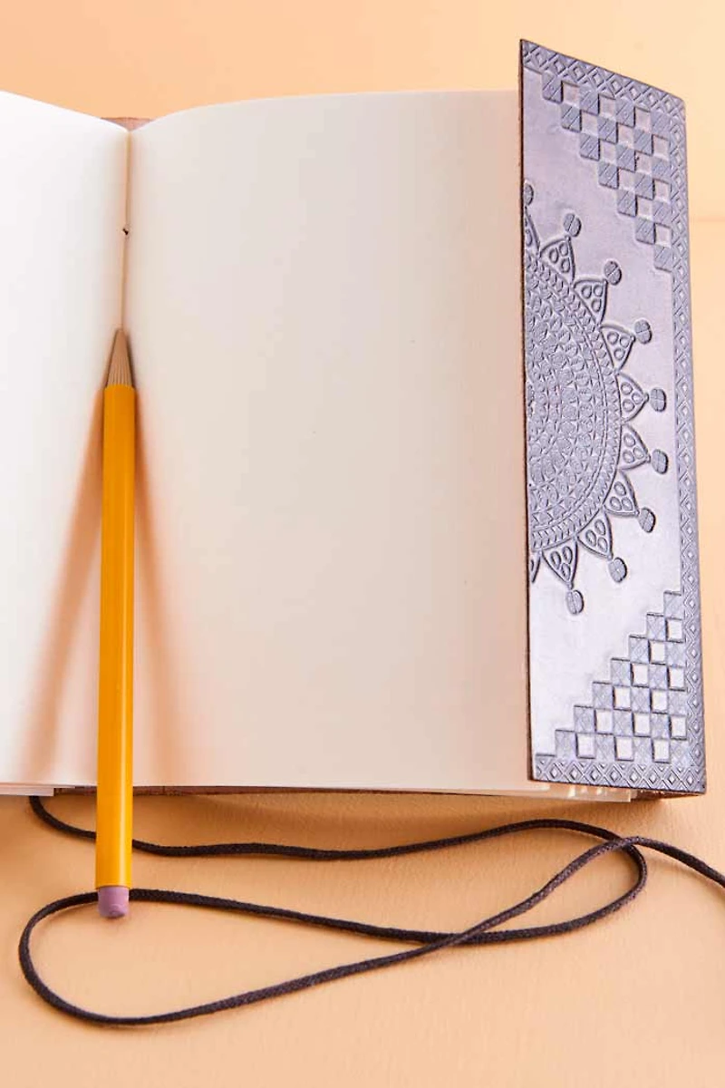 Dark Leather Journal with Flap