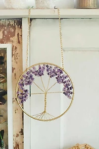 Buy Circular Metal Tree of Life Wall Hanging with Amethyst Online at Earthbound Trading