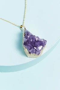 Buy Gold Amethyst Druze Necklace Online at Earthbound Trading