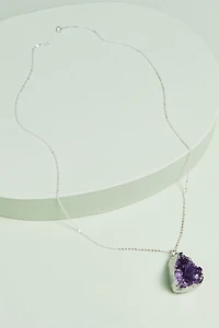Buy Silver Amethyst Druze Necklace Online at Earthbound Trading