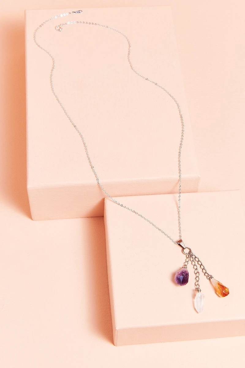 Buy Silver Mixed Trio Necklace Online at Earthbound Trading