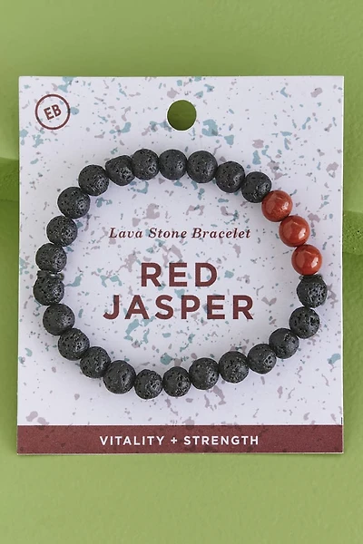 Red Jasper and Lava Stone Diffuser Bracelet