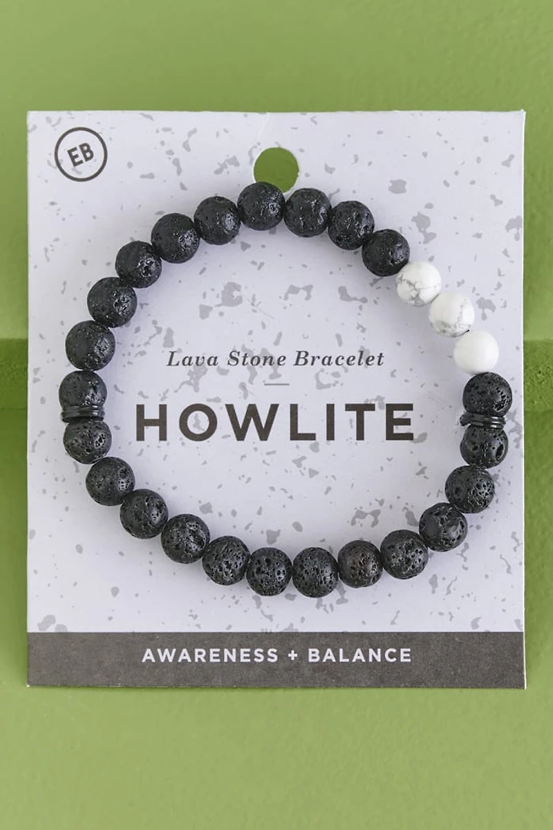 Buy Howlite and Lave Stone Diffuser Bracelet Online at Earthbound Trading