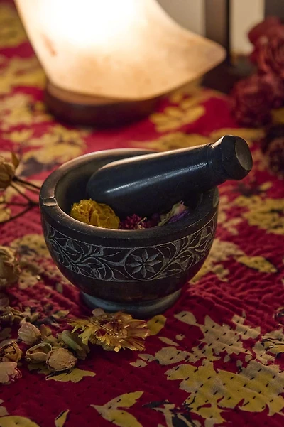 Soapstone Carved Mortar & Pestle