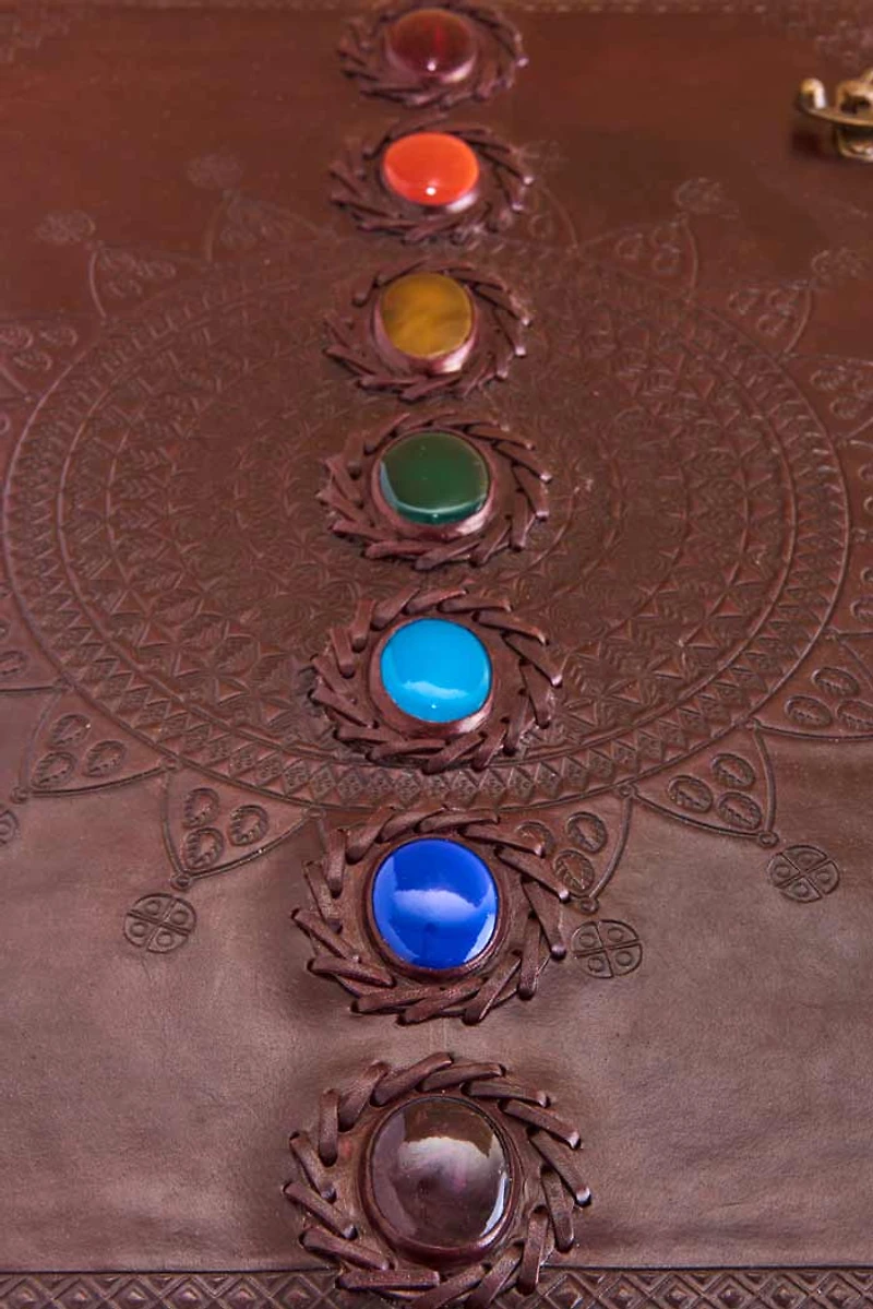 Buy XL Brown Leather Chakra Journal Online at Earthbound Trading