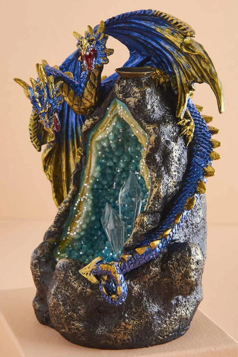 Dragon & Crystal Backflow Incense Burner