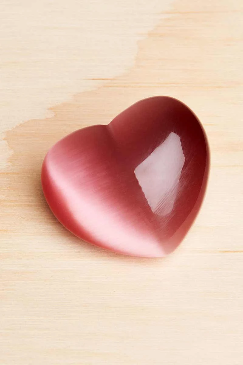Buy Rose Cat's Eye Heart Online at Earthbound Trading