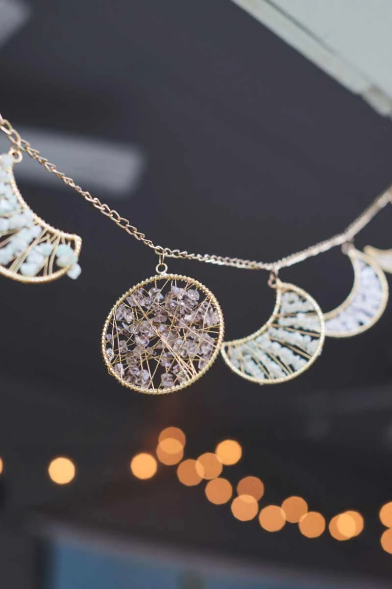 Buy Stone-Filled Moon Phase Wall Garland Online at Earthbound Trading