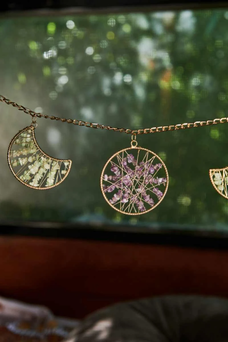 Buy Stone-Filled Moon Phase Wall Garland Online at Earthbound Trading