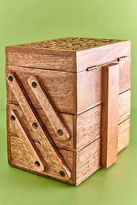 Buy Carved Floral Three-Tiered Box Online at Earthbound Trading