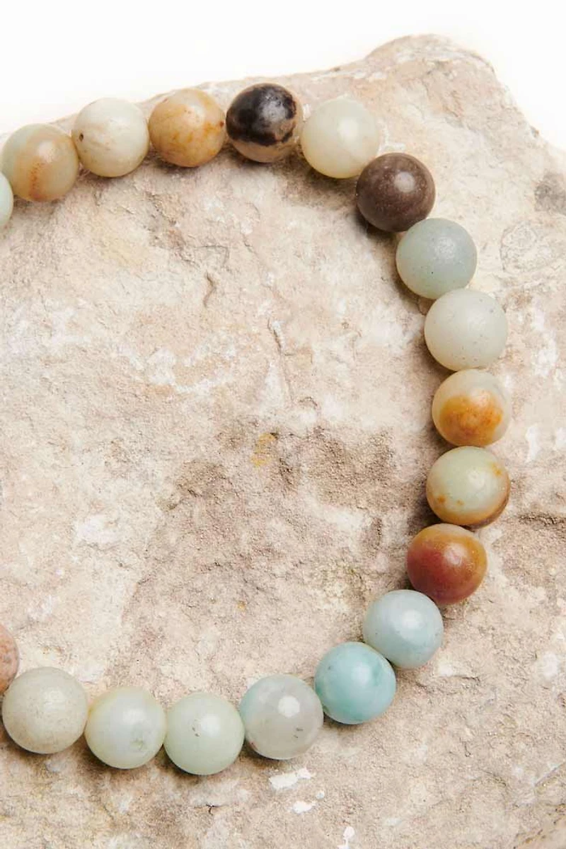 Buy Shiny Amazonite Glossy Beaded Beauty Bracelet Online!