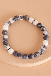 Matte Zebra Jasper Bracelet for Balance & Energy | Shop boho Crystals