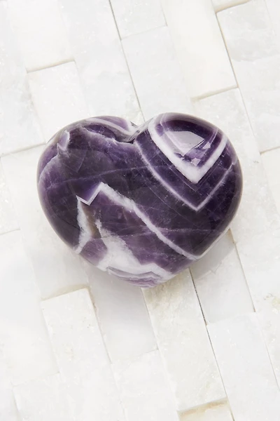 Chevron Amethyst Heart