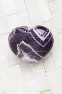 Buy Chevron Amethyst Heart Online at Earthbound Trading