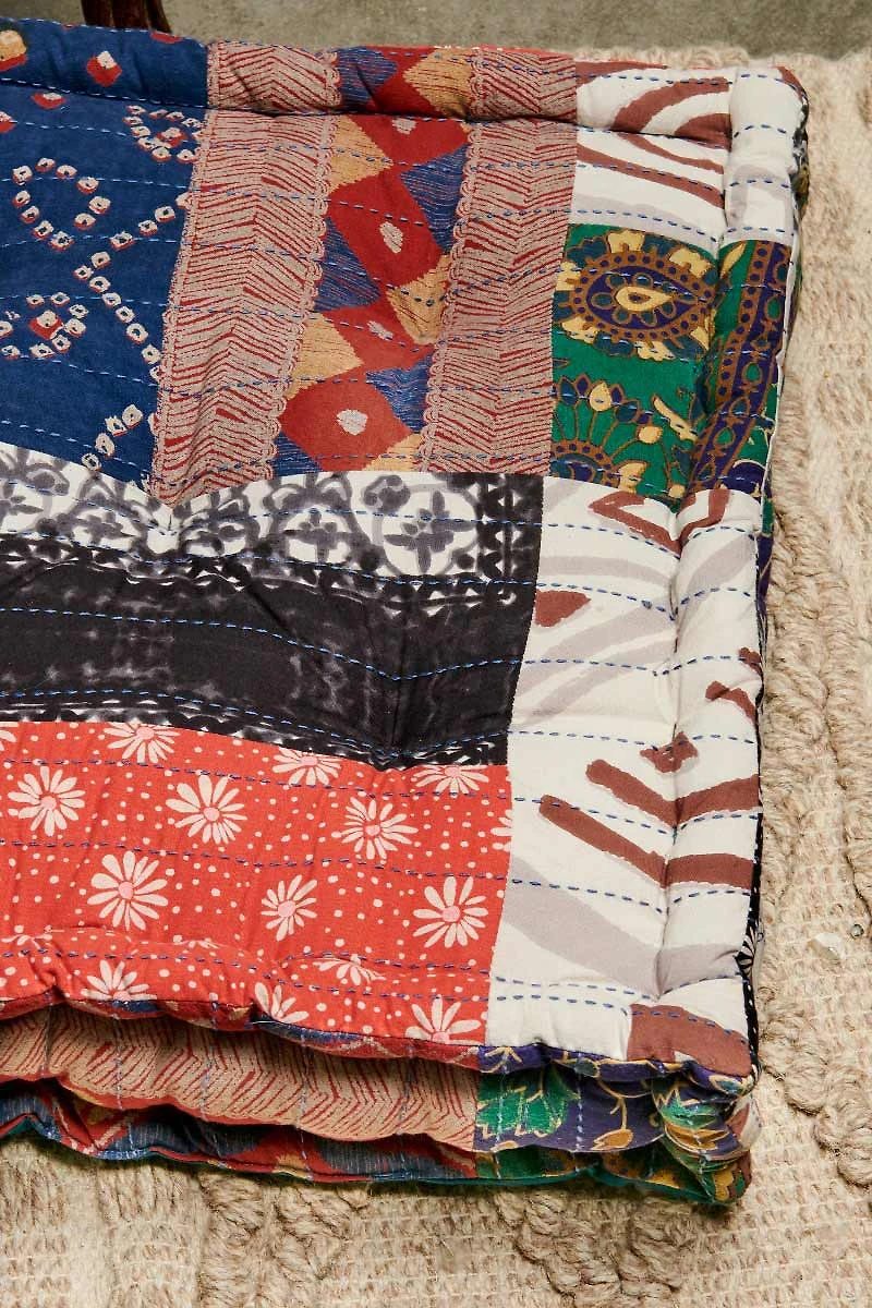 Buy Square Kantha Meditation Pouf Online at Earthbound Trading