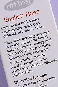 Nitiraj English Rose Incense for Floral & Relaxing Aromas | Shop Now