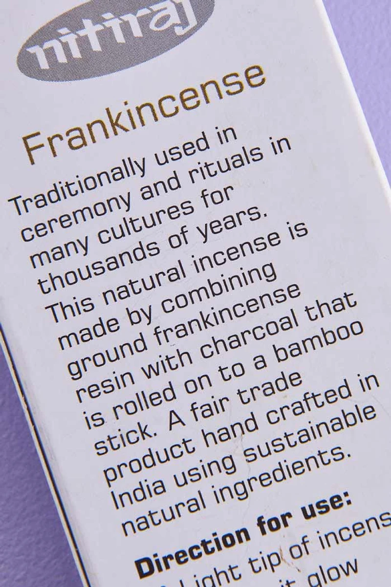 Nitiraj Frankincense Incense for Meditation & Purification | Buy Now