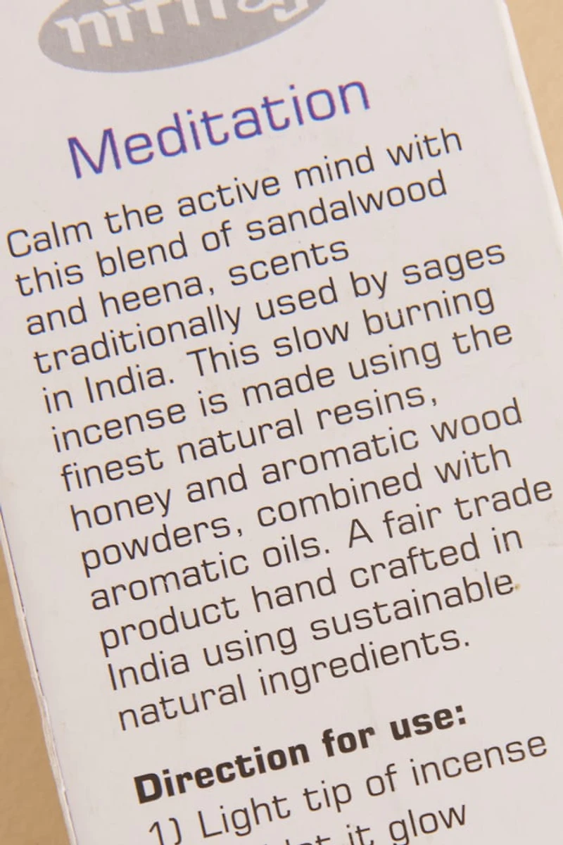 Enhance Nitiraj Meditation with Aromatic Incense - Shop Now