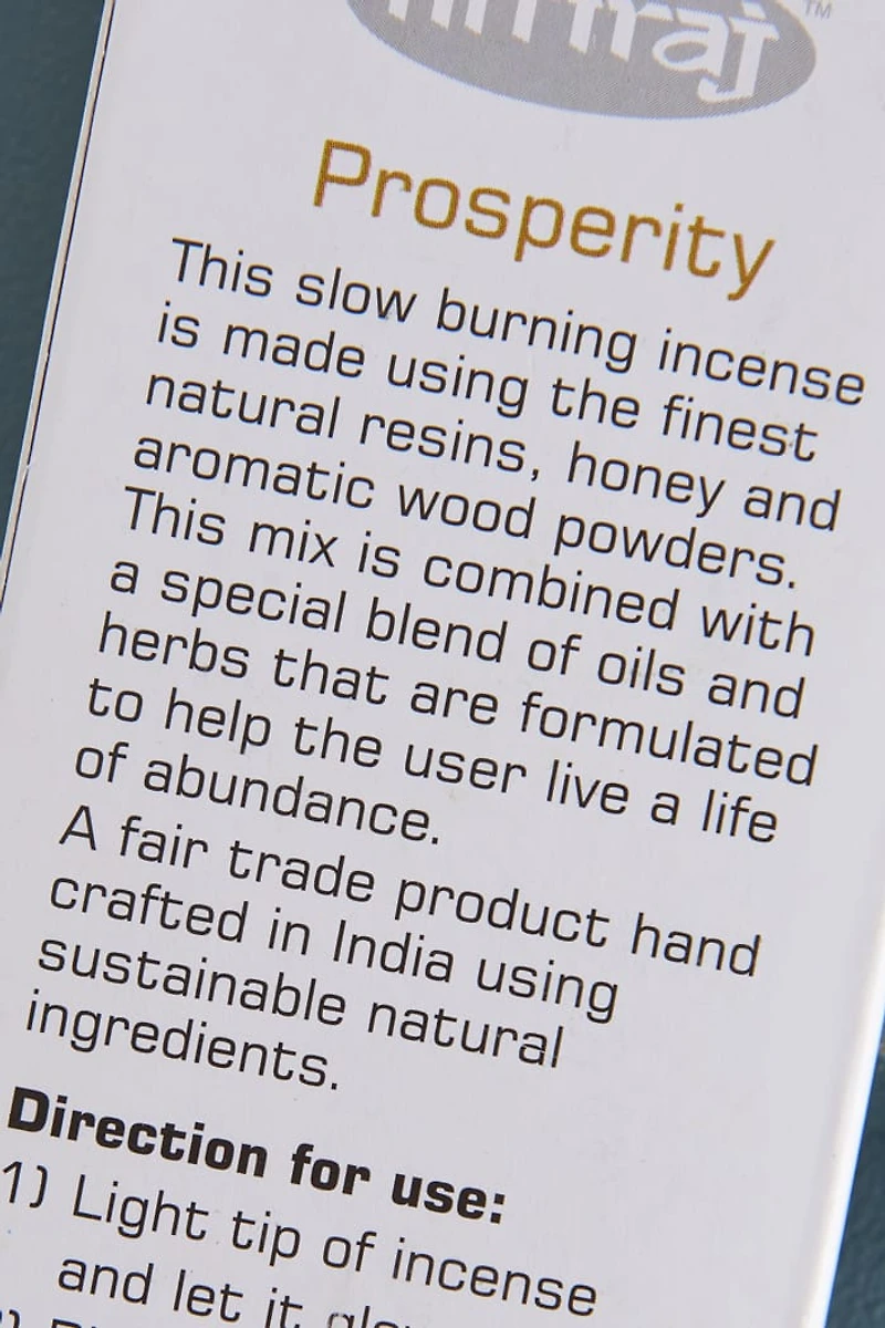 Shop Nitiraj Prosperity Incense Sticks 25g - Invite Abundance & Success