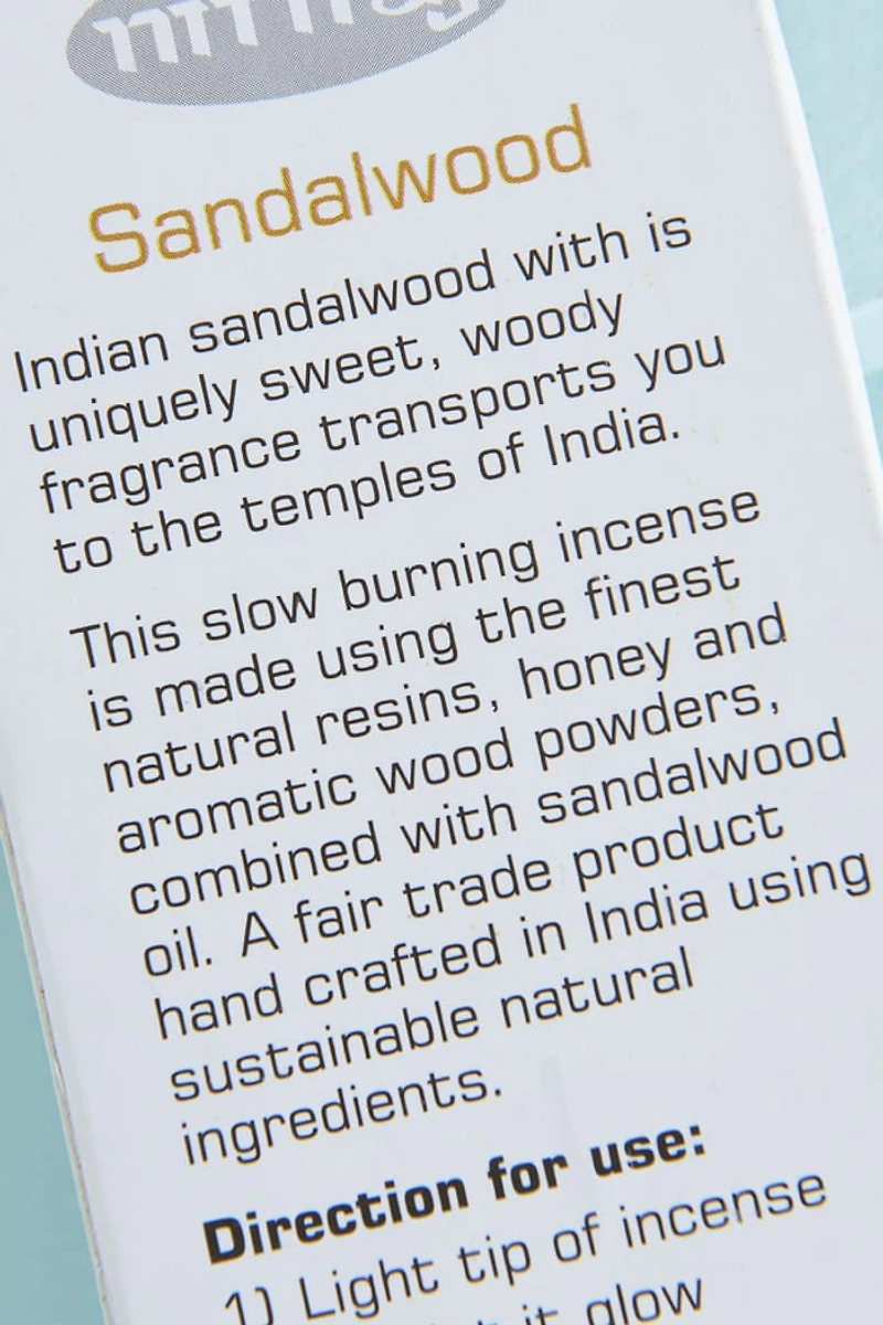 Buy Nitiraj Sandalwood Incense Sticks 25g - Classic Calming Scent