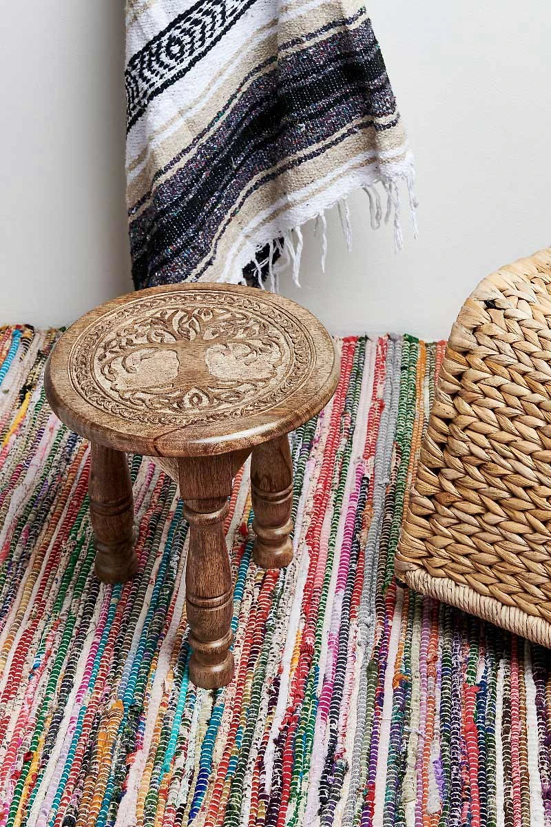 Buy Tree of Life Wooden Stool  Online at Earthbound Trading