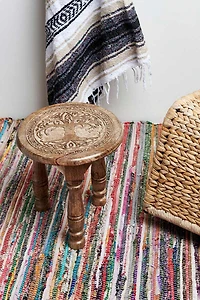 Buy Tree of Life Wooden Stool  Online at Earthbound Trading