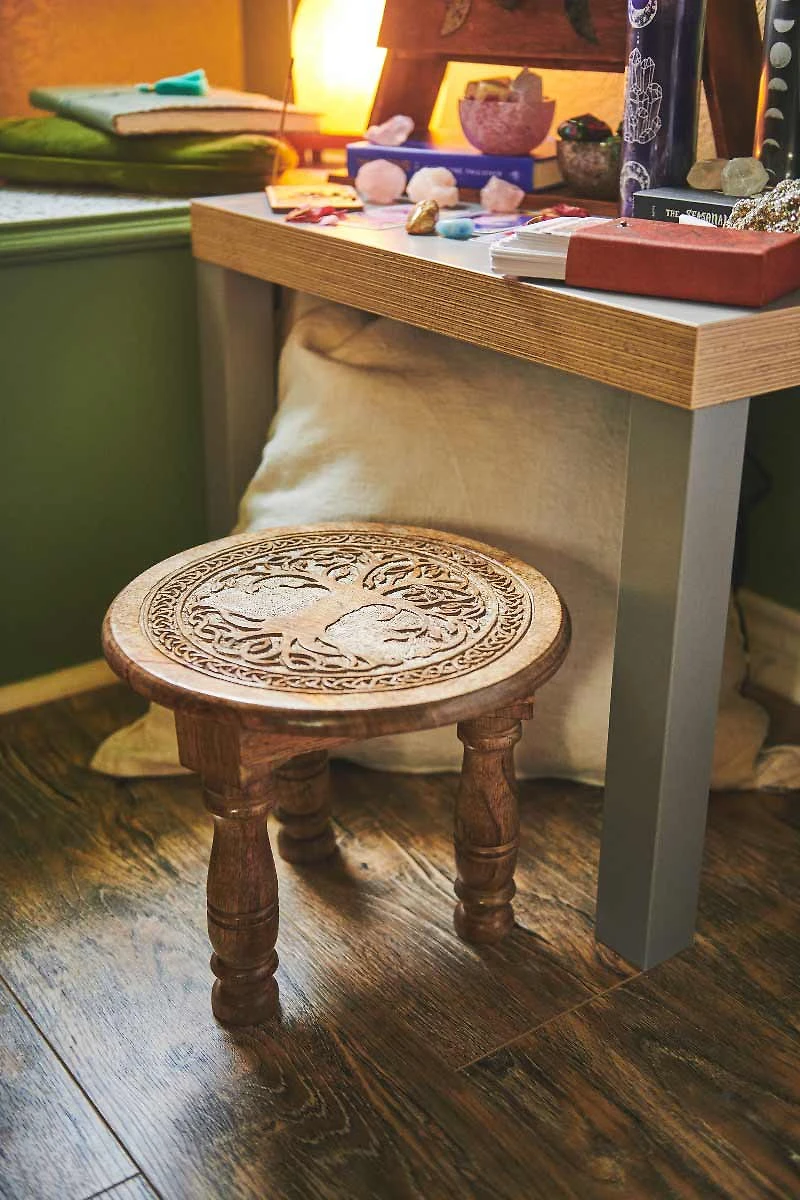 Buy Tree of Life Wooden Stool  Online at Earthbound Trading