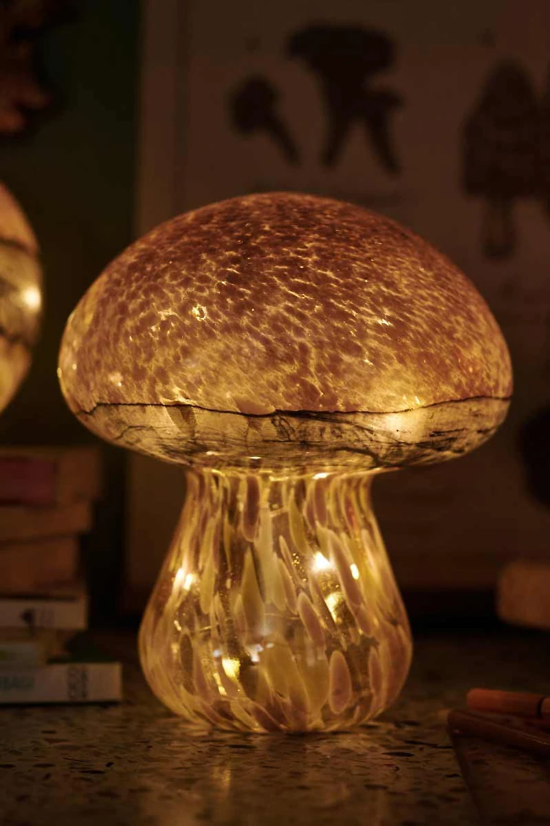 Iridescent Mushroom Lamp