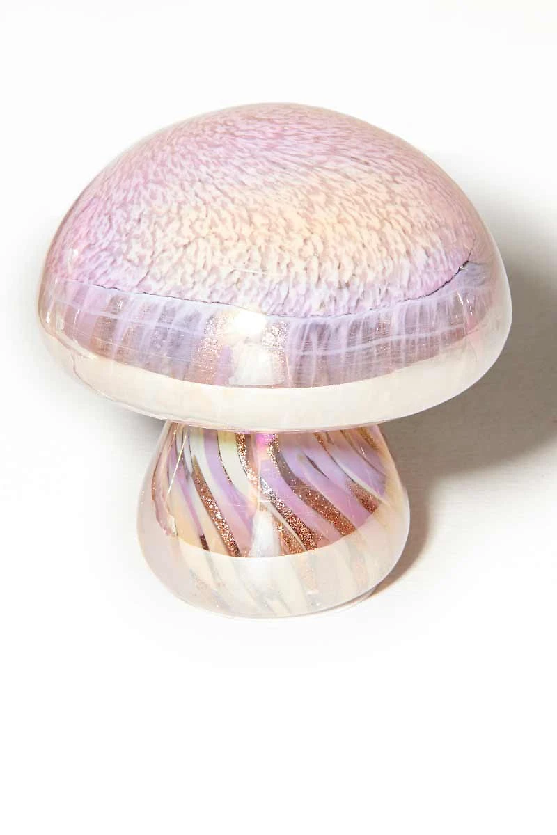 Small Iridescent Mushroom Lamp