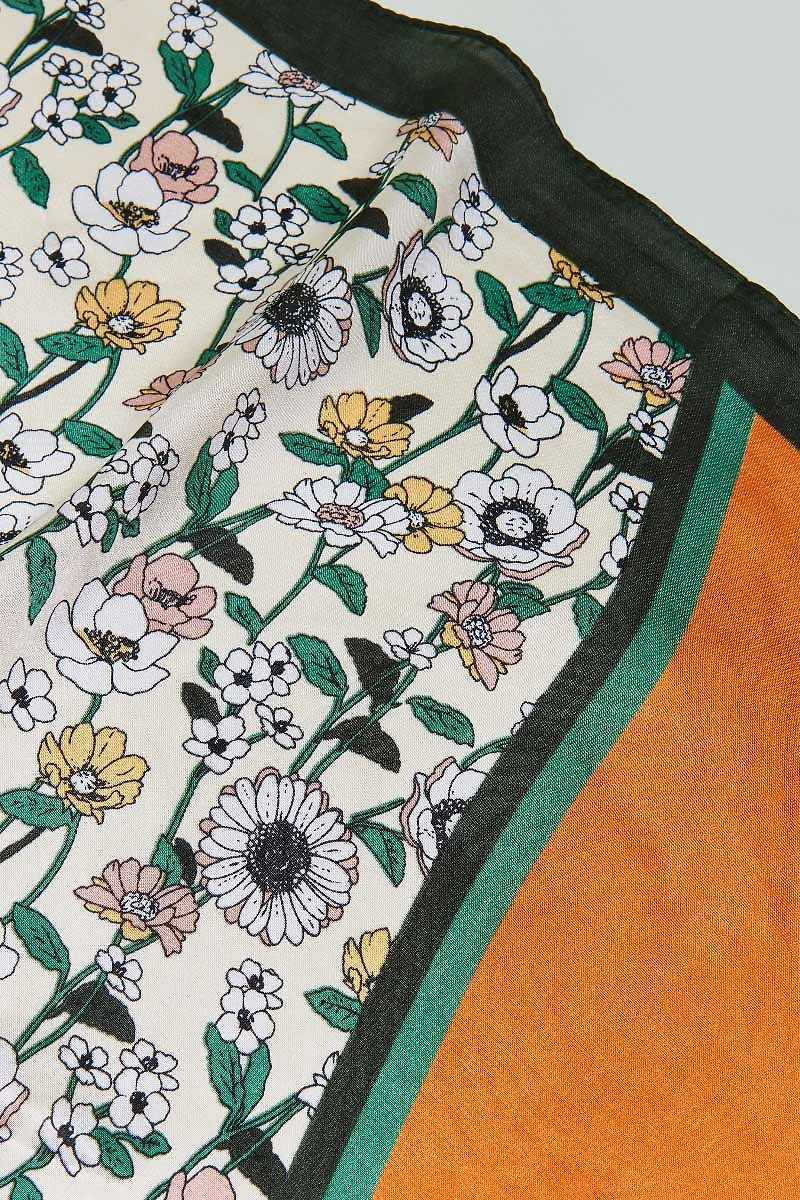 Buy Orange Cut Floral Bandana Scarf  Online at Earthbound Trading