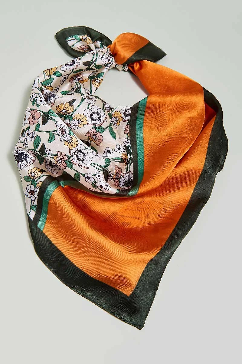 Buy Orange Cut Floral Bandana Scarf  Online at Earthbound Trading
