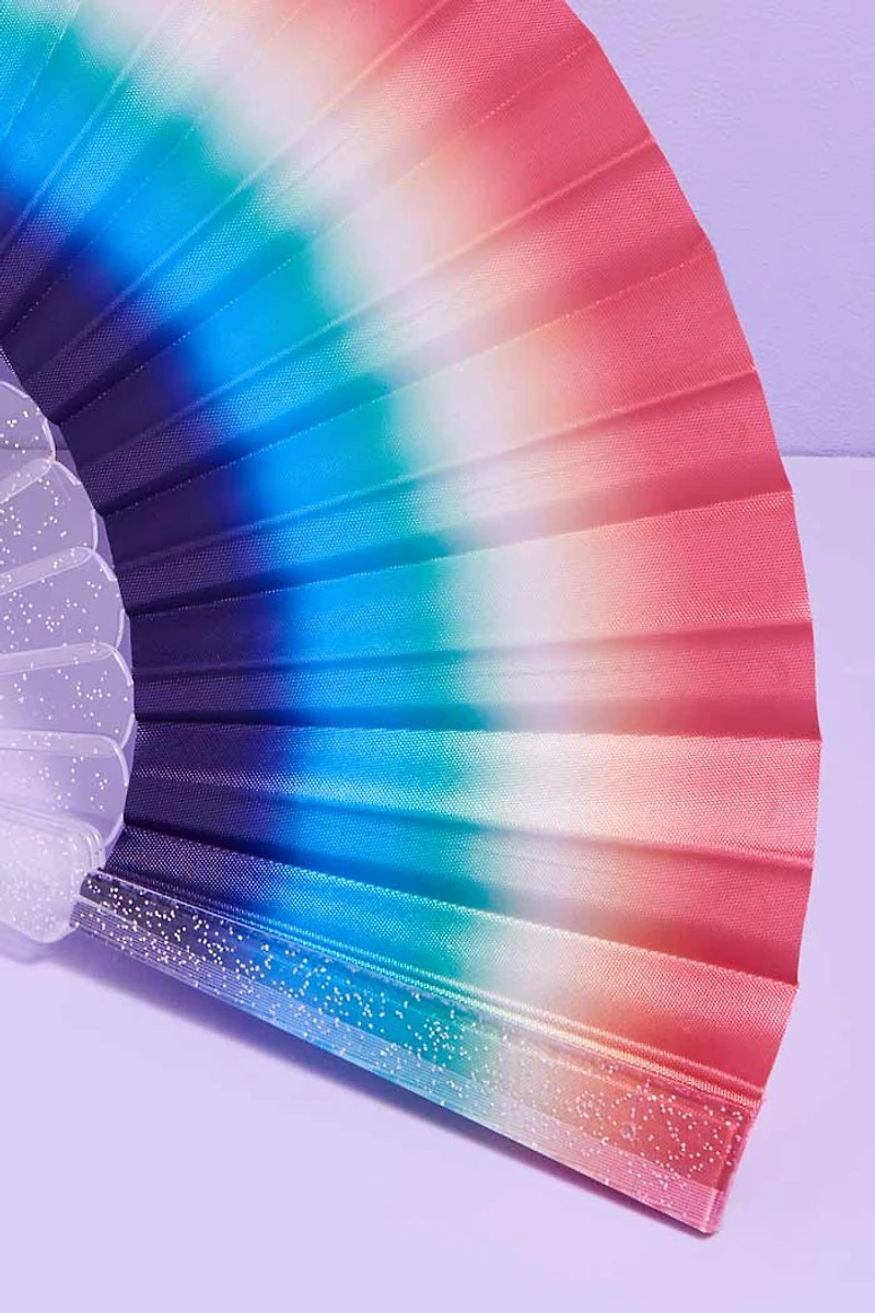 Buy Small Clear Sparkly Rainbow Fan  Online at Earthbound Trading