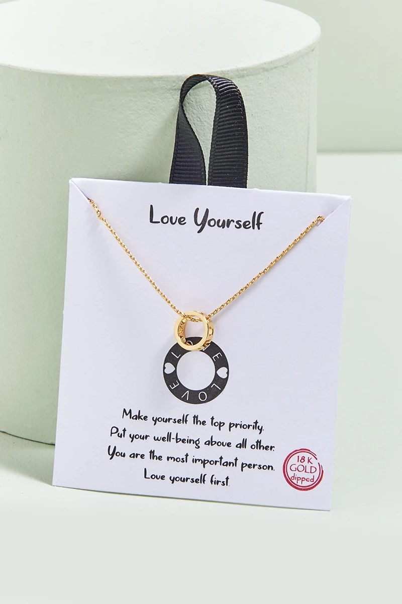 Buy Love Yourself Circle Necklace Online at Earthbound Trading