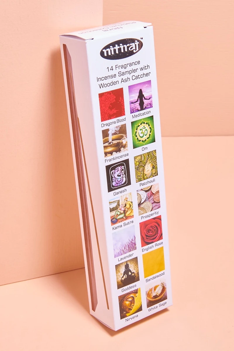 Buy Incense Sampler w/ Wooden Ash Catcher Online at Earthbound Trading