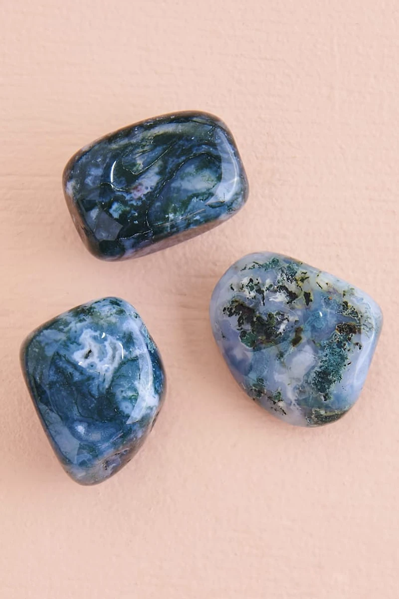 Buy Moss Agate Tumbled Stone Online at Earthbound Trading
