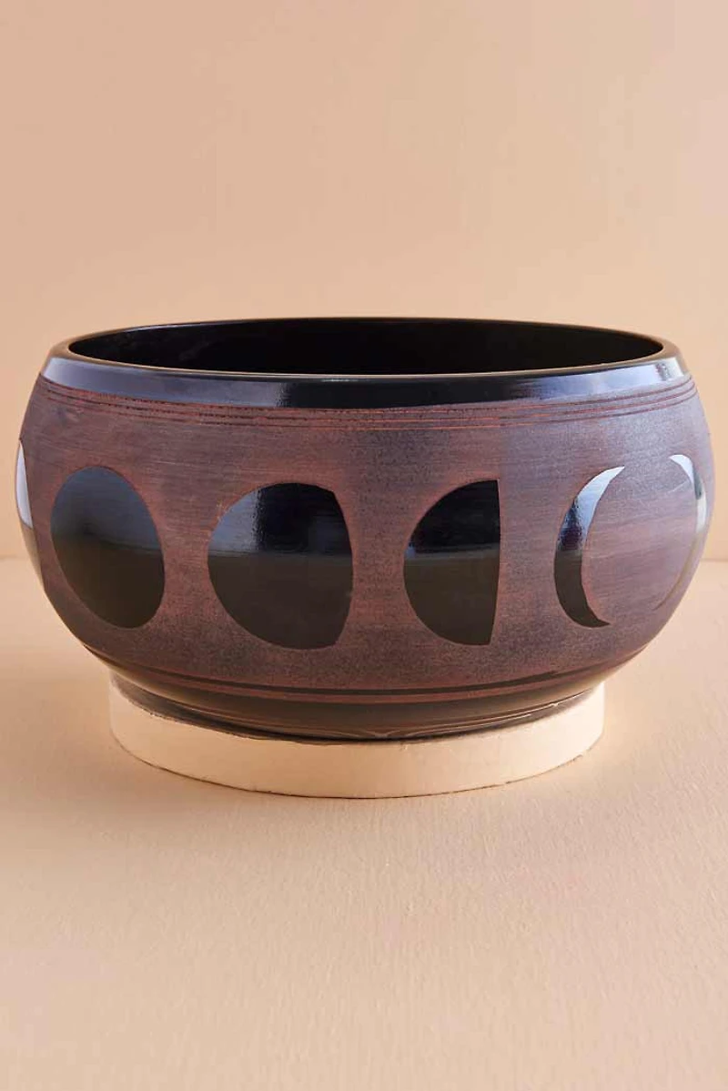 Red Moon Phase Singing Bowl with Mallet for Sound Therapy