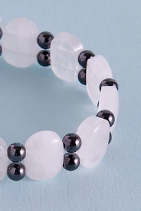 Clear Quartz and Hematite Balance Bracelet
