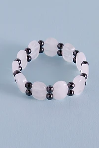 Clear Quartz and Hematite Balance Bracelet