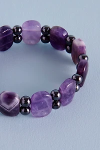 Amethyst and Hematite Balance Bracelet | Earthbound Trading Co.