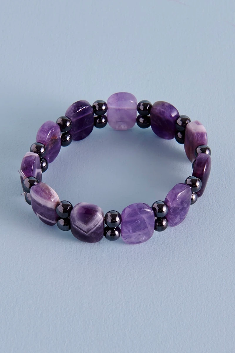 Amethyst and Hematite Balance Bracelet | Earthbound Trading Co.