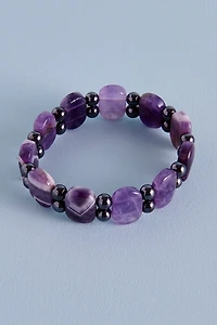 Amethyst and Hematite Balance Bracelet | Earthbound Trading Co.