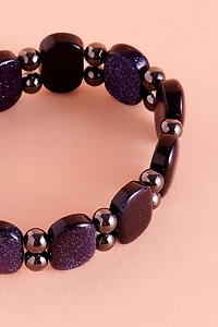 Blue Sandstone and Hematite Balance Bracelet