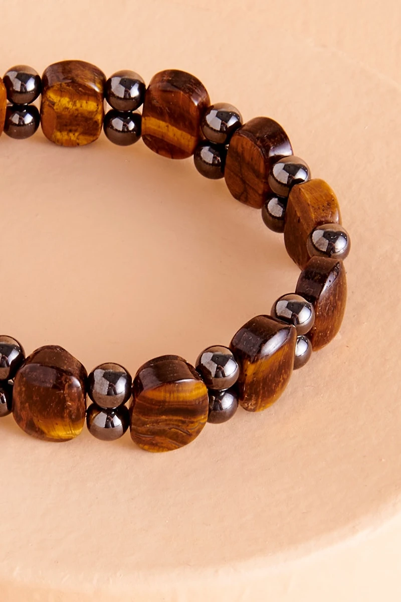 Tiger's Eye Balance and Hematite Bracelet